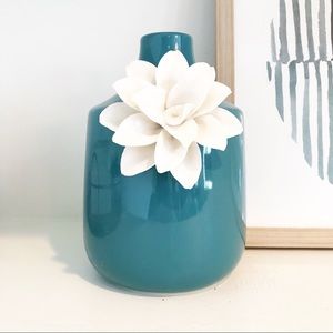 Anthropologie Ceramic Floral Vase